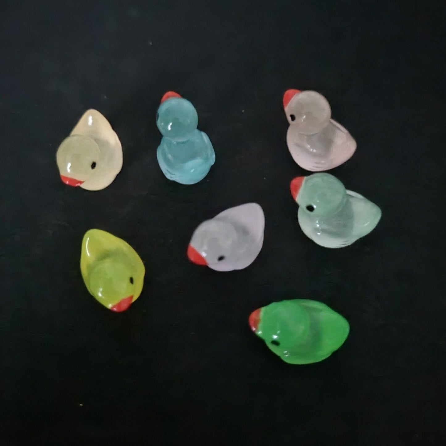 Colorful Mini Tiny Duck Glow in Dark Perfect Decoration 7 Pieces
