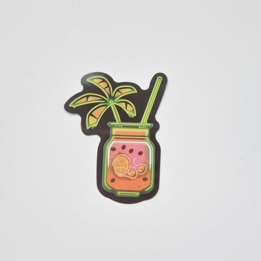 Stickers / Cocktail / Sun / Shark / for Laptop, Bottle, Notepad / Set of 3