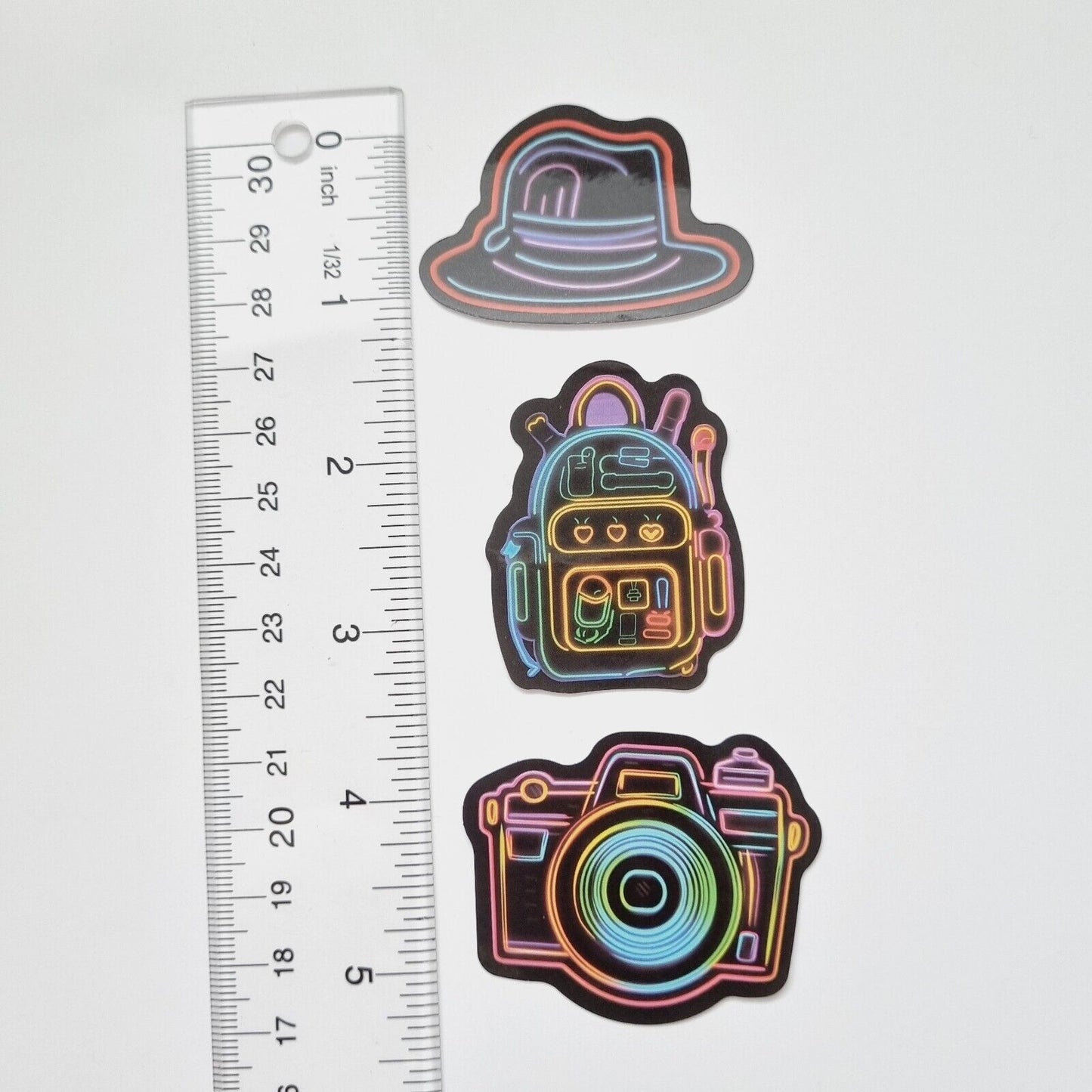 Stickers / Camera / Hat / Backpack / for Laptop, Bottle, Notepad / Set of 3