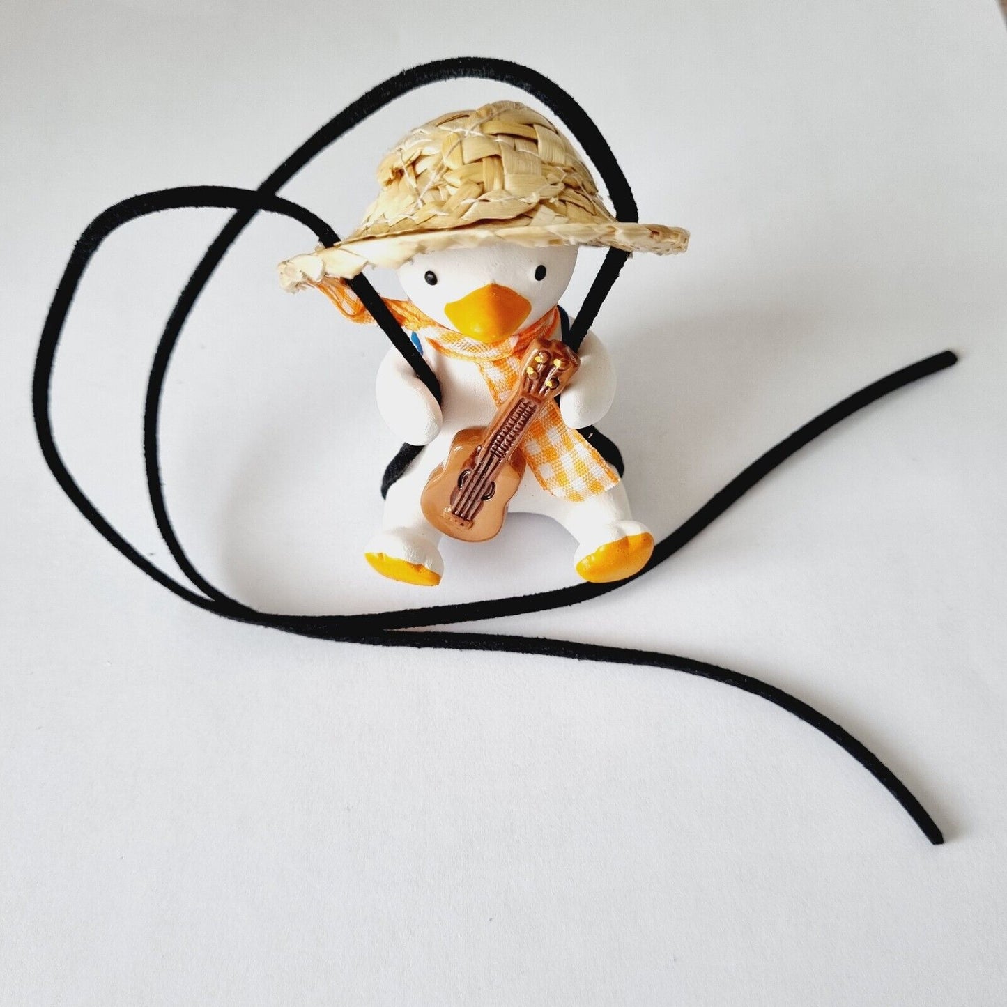 Cool Swing Duck, Guitar, Scarf, Straw Hat, Backpack / Car accessory