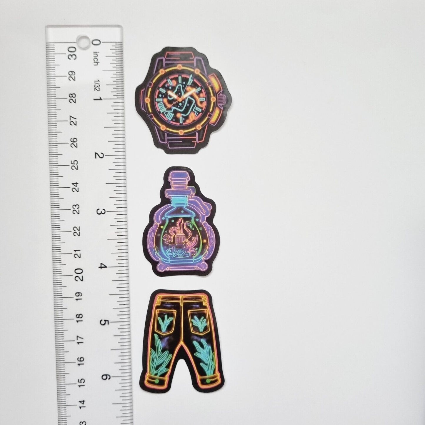 Stickers / Watch / Bottle / Pants / for Laptop, Bottle, Notepad / Set of 3