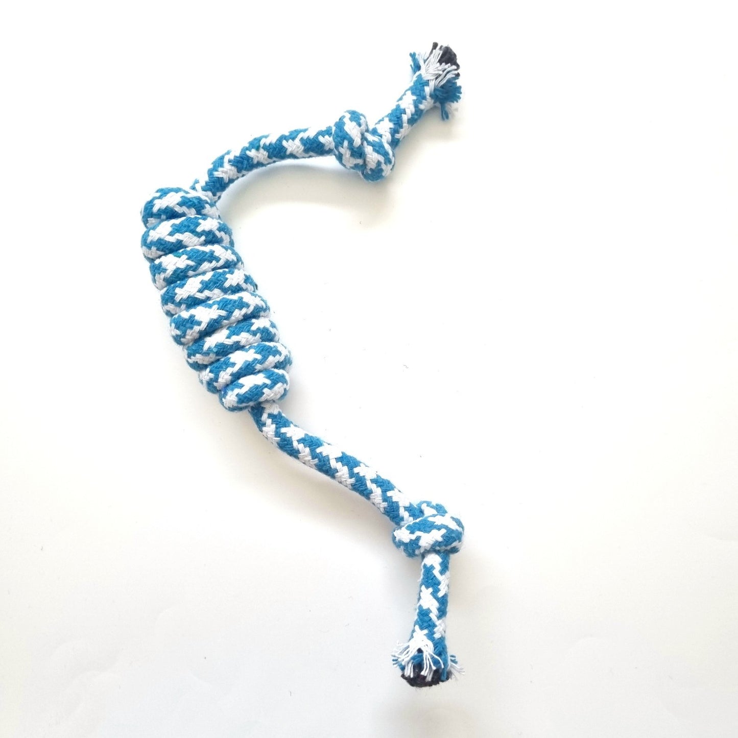 Blue & White Rope Tug Dog Chewing Toy