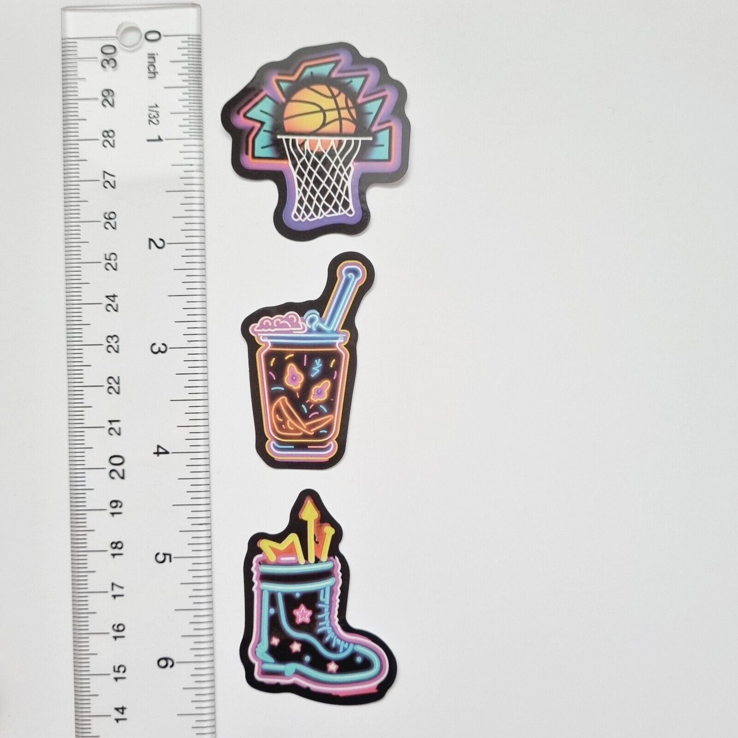 Stickers / Drink / Basketball / Boot / for Laptop, Bottle, Notepad / Set of 3