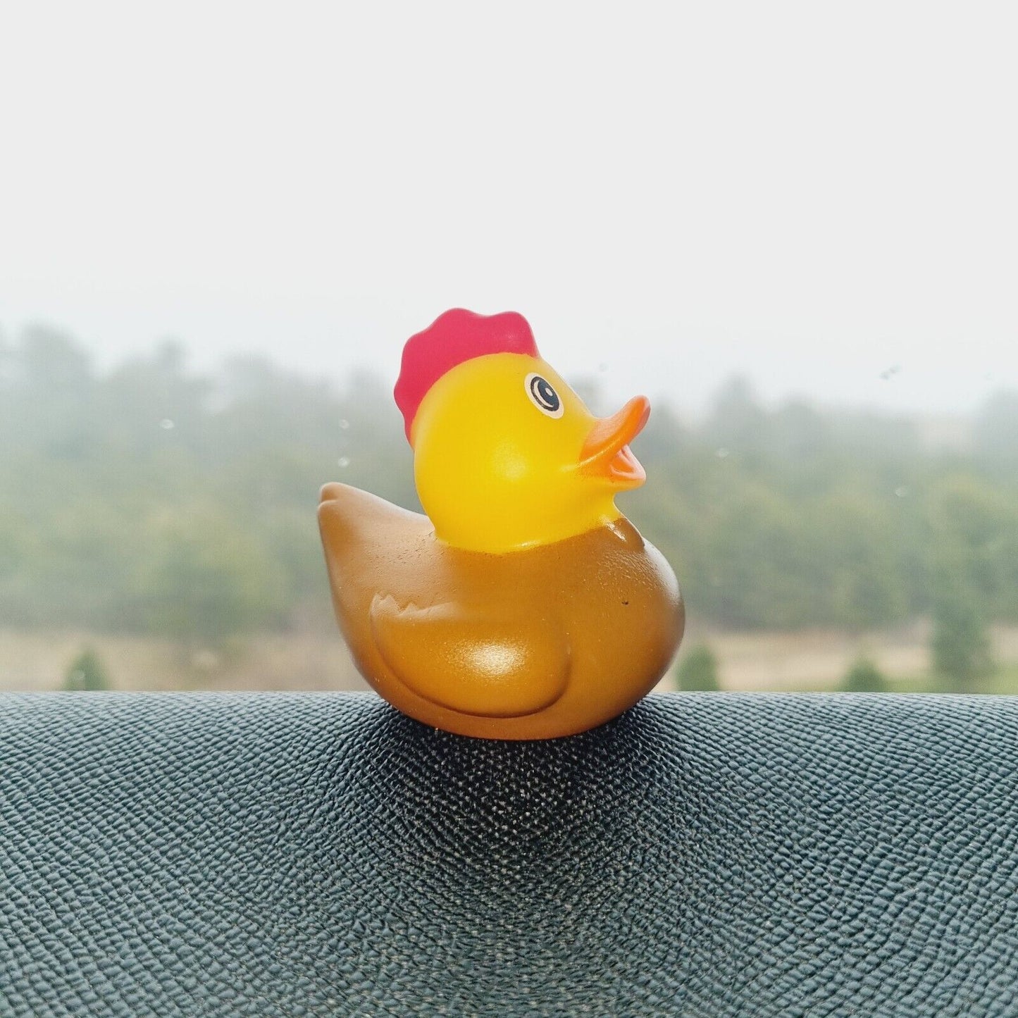 Brown Rooster Rubber Duck