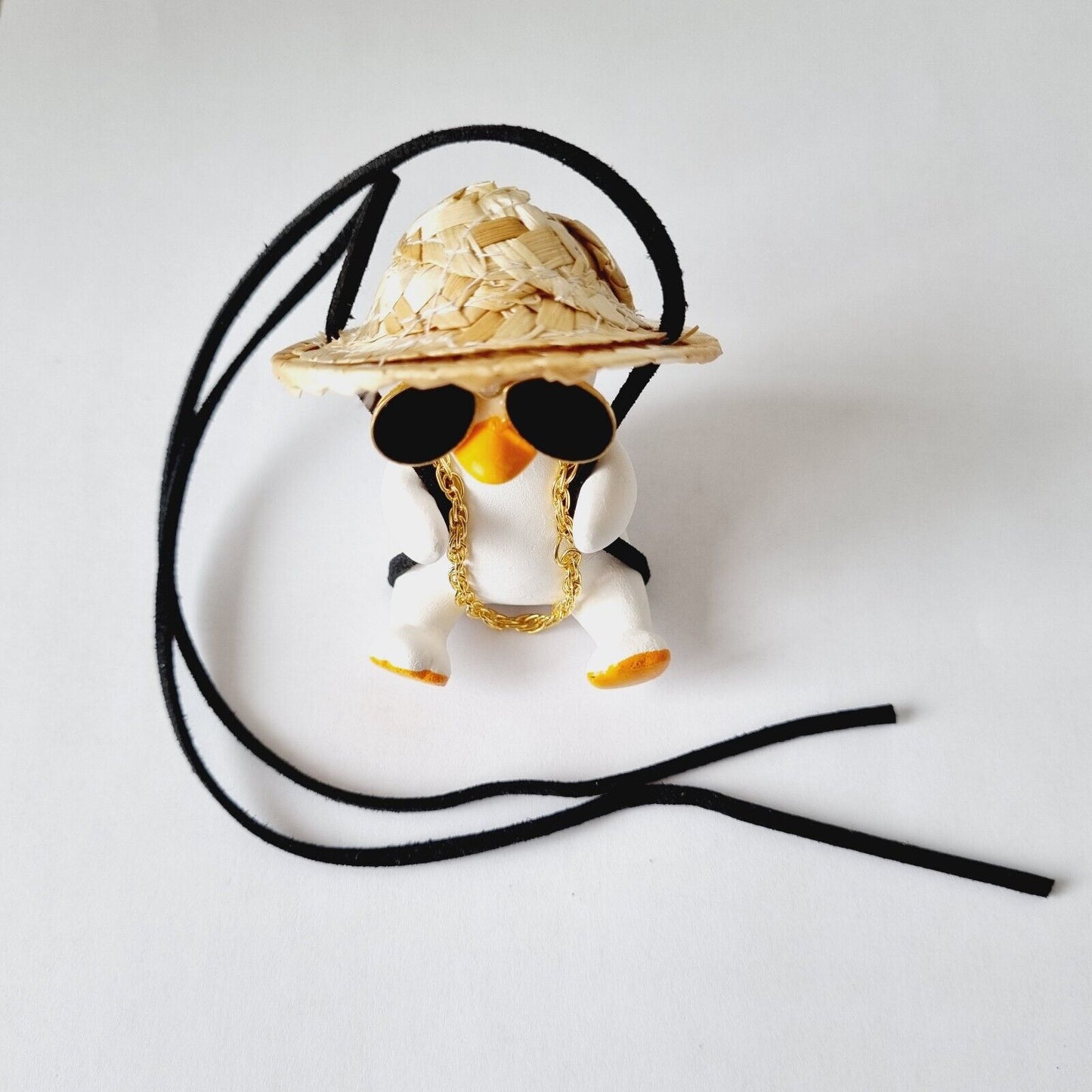 Traveling Swing Duck, Straw Hat, Sunglasses, Backpack, Chain / Car accessory