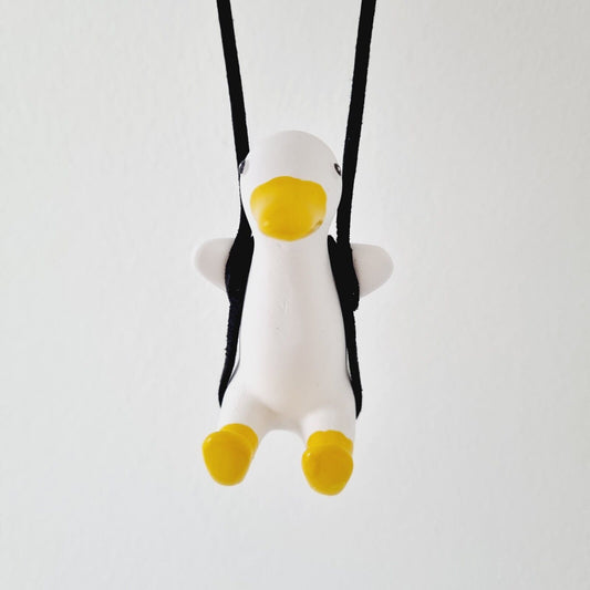 Pretty Swing Duck, Yellow Paws, Yellow Beak / Car accessory