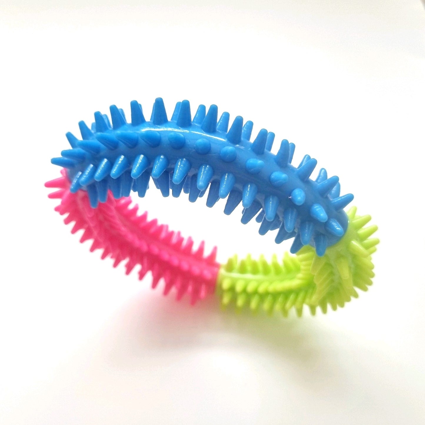Tricolor Rubber Ring Dog Toy