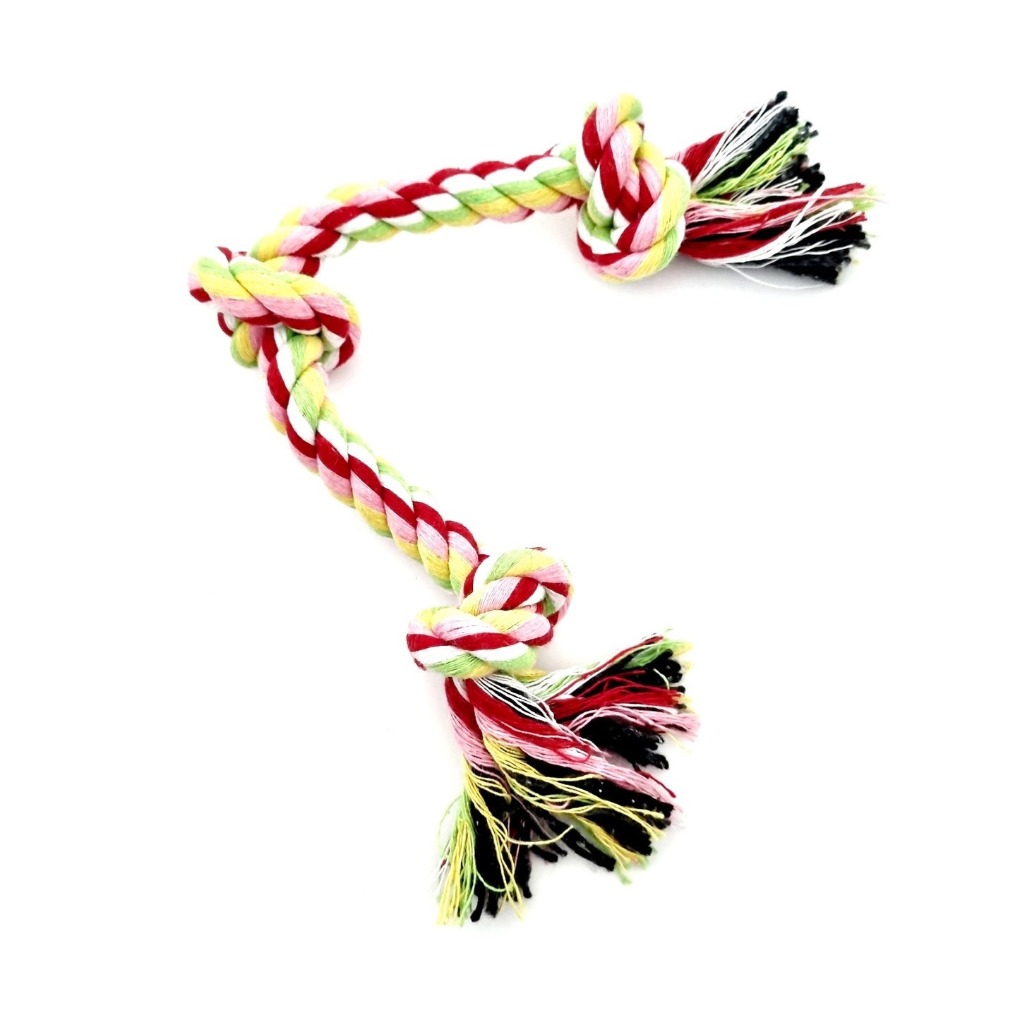 3-Knot Colorful Rope Tug Toy for Dogs