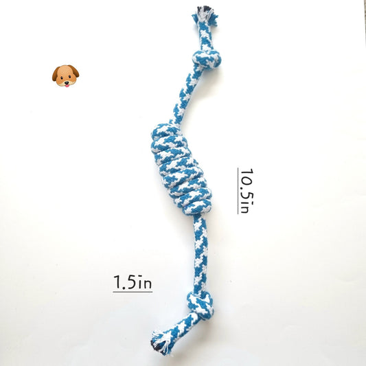 Blue & White Rope Tug Dog Chewing Toy