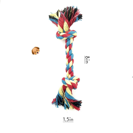 Multicolor Twisted Rope Dog Toy – Tug, Chew & Play Fun