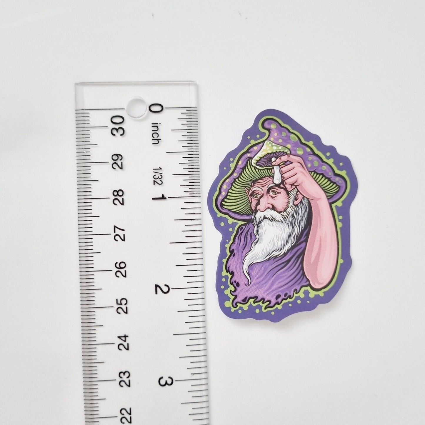 Sticker / Wizard and Mushroom / Sticker for Laptop, Water Bottle, Notepad, Phone