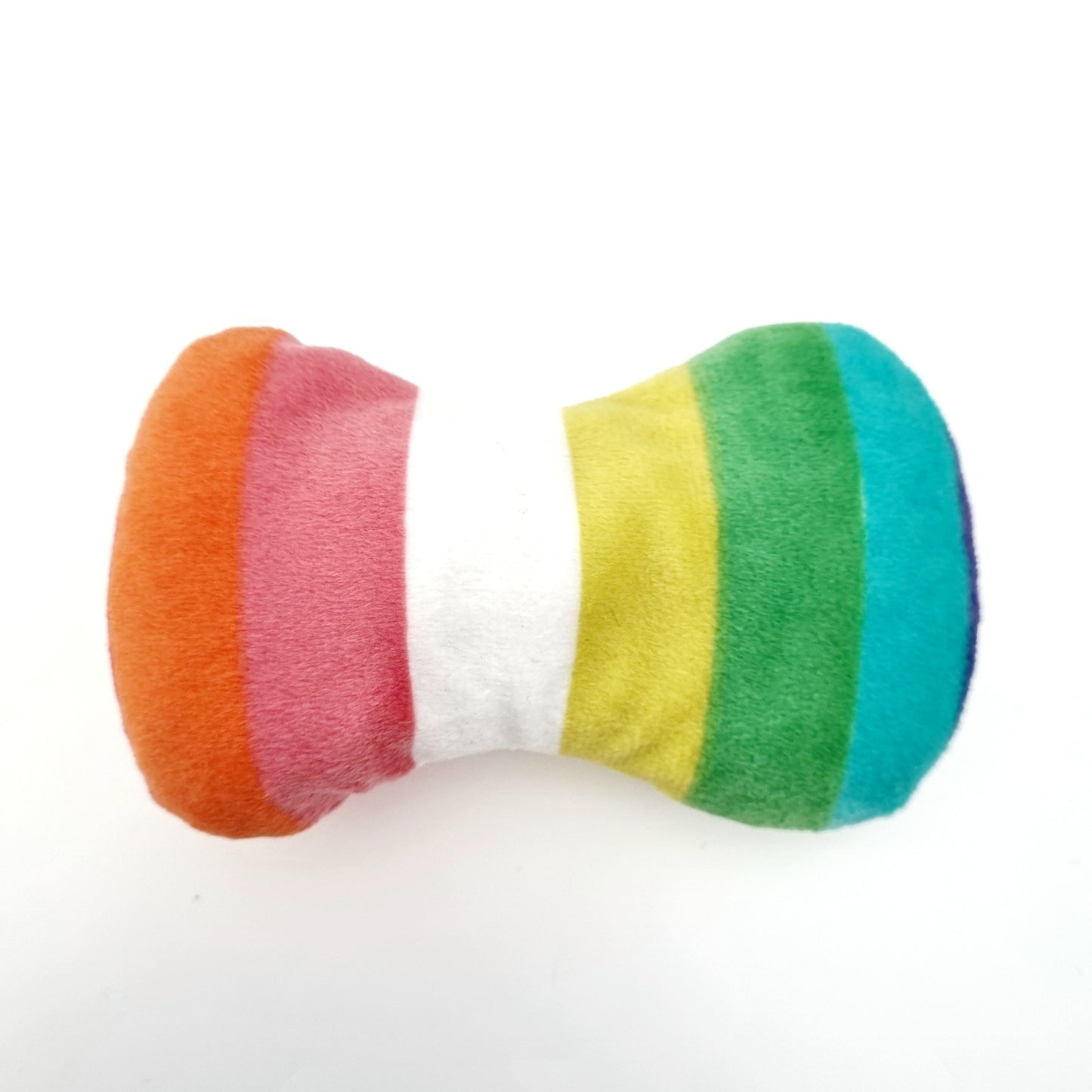 Rainbow Bone Plush Pet Toy Colorful Squeaky Chew