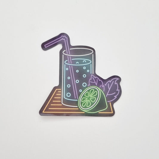 Stickers / Cocktail with Lime / Welcome / Palm / Vacation / Summer / Set of 3