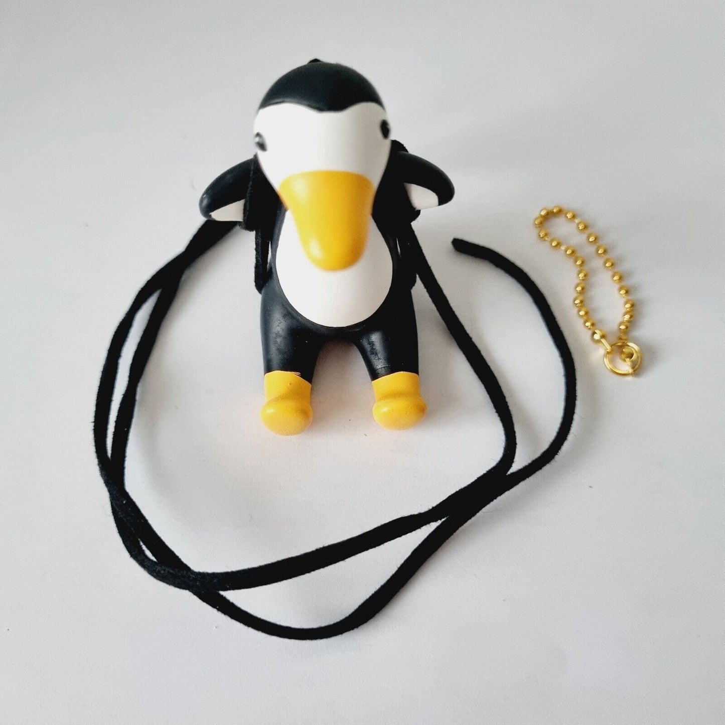 Beautiful Swing Arctic Penguin, Yellow Paws, Yellow Beak / Car accessory