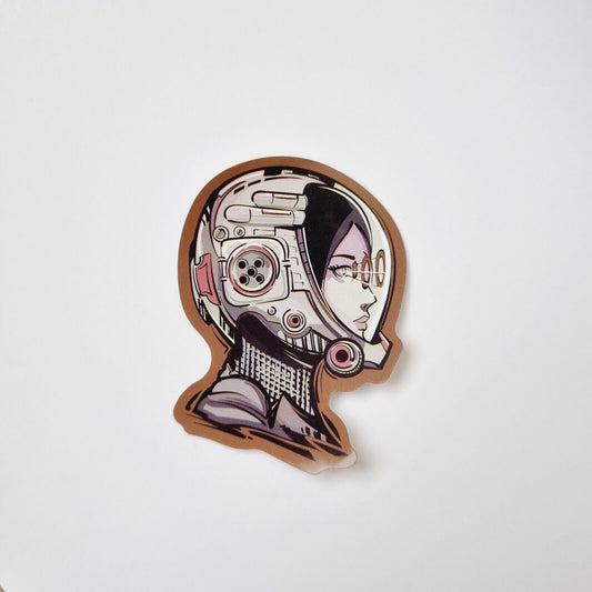 Sticker / Cyber Girl / Sticker for Laptop, Water Bottle, Notepad, Phone