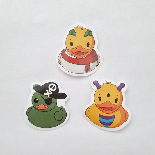 Duck Stickers / Pirate with a Hat / Caesar / Cute snail / Set of 3