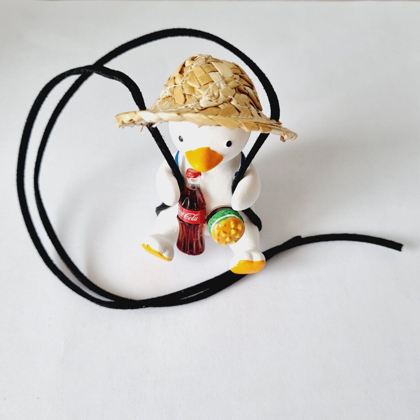 Food Lover Swing Duck, Cola, Burger, Backpack, Straw Hat / Car accessory
