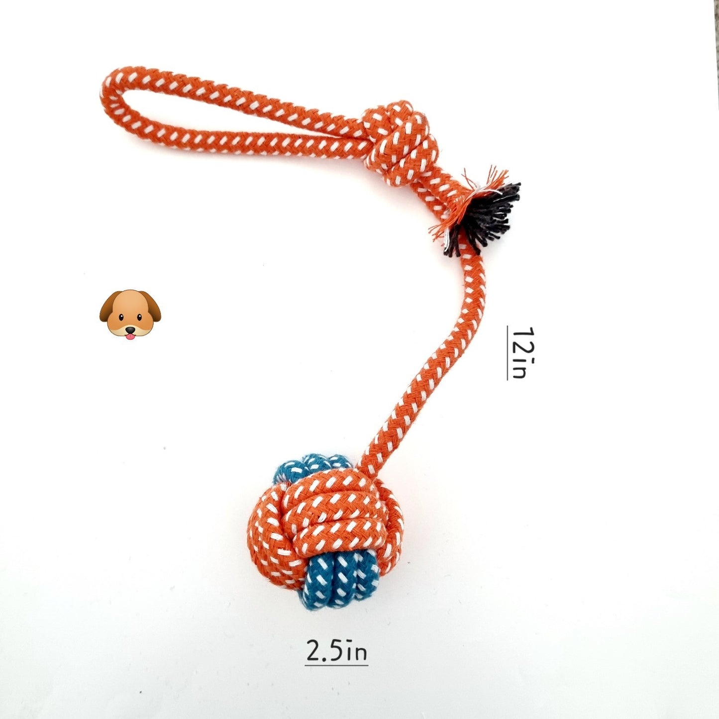 Durable Rope Ball Dog Toy Tug & Chew Training Toy