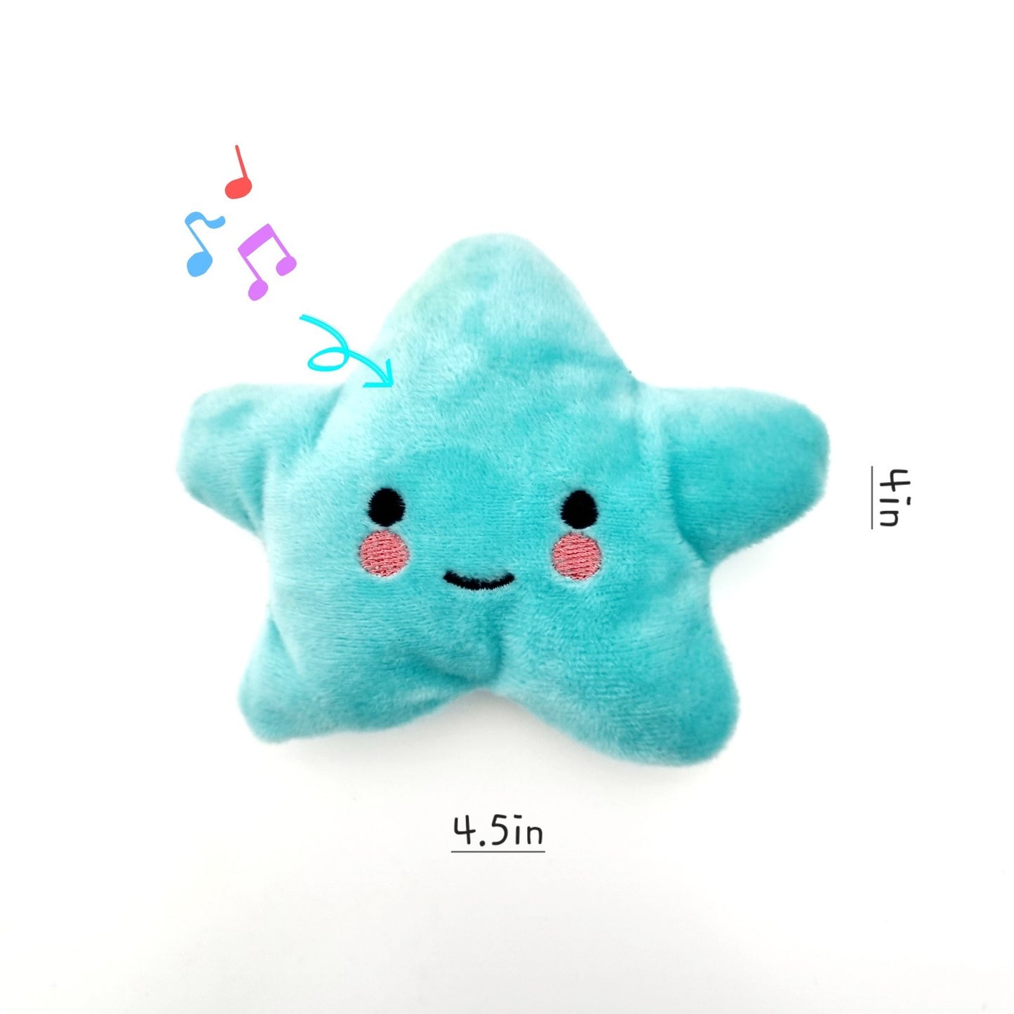 Smiling Star Plush Pet Toy Cute & Soft Squeaky Companion