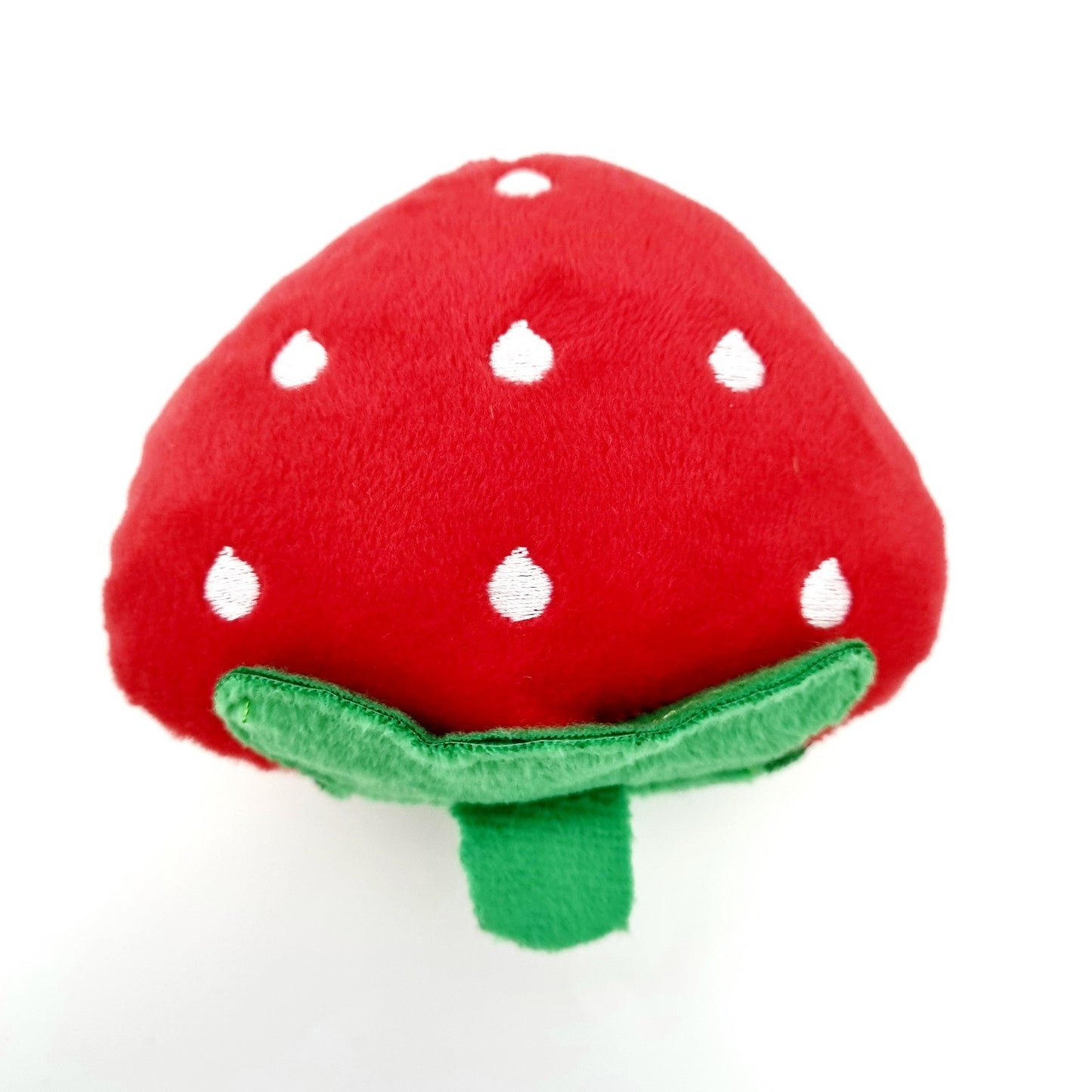 Plush Strawberry Pet Toy Soft Chew with Squeaker