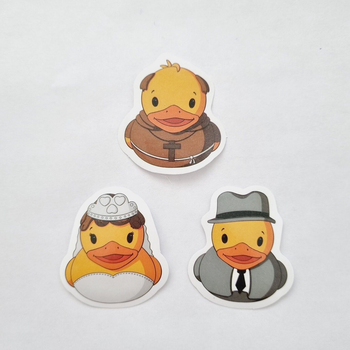 Duck Stickers / Nice Bride / Businessman / Friar / Set of 3