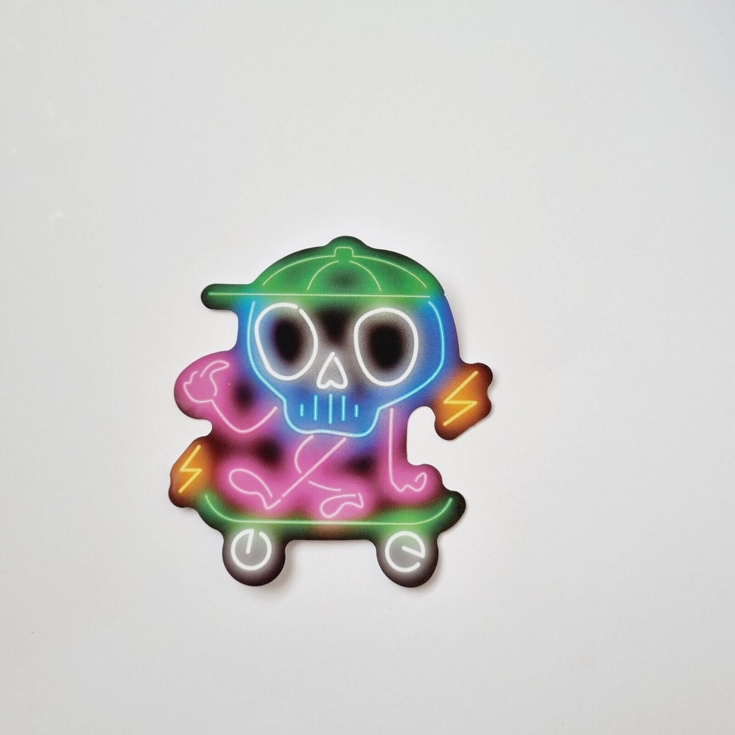 Sticker / Skeleton on Skateboard / Sticker for Laptop, Water Bottle, Notepad