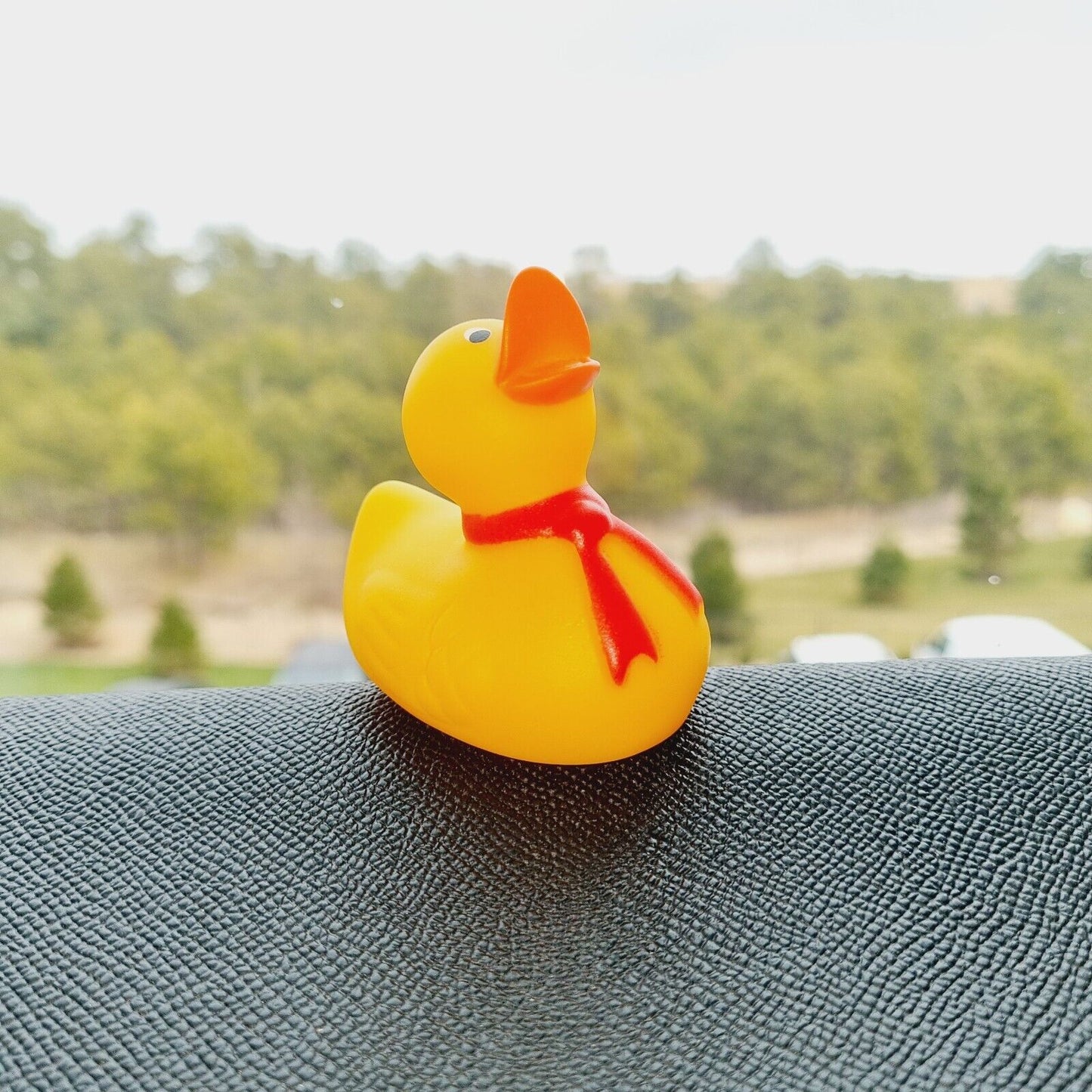 Red Scarf Yellow Rubber Duck / Car accessory / Dashboard Toy / Jeep Ducking
