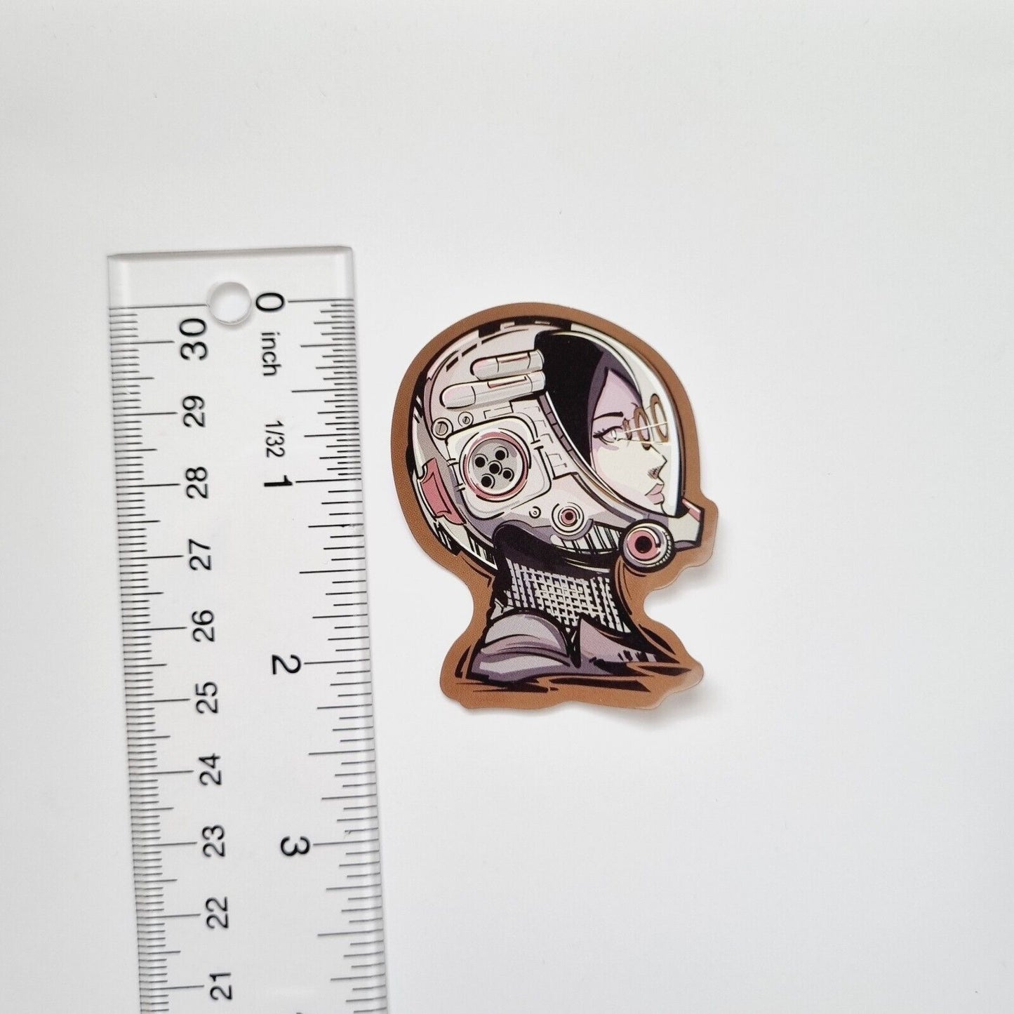 Sticker / Cyber Girl / Sticker for Laptop, Water Bottle, Notepad, Phone