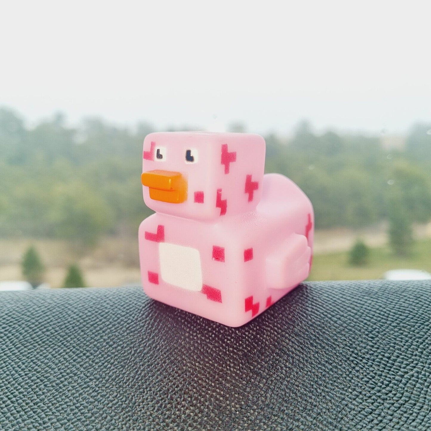 Pink Minecraft Rubber Duck