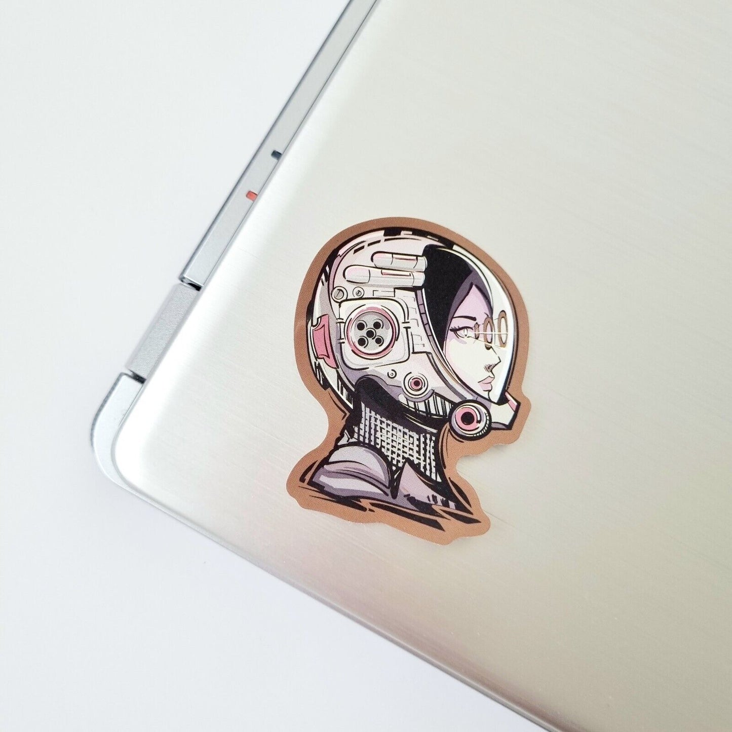 Sticker / Cyber Girl / Sticker for Laptop, Water Bottle, Notepad, Phone