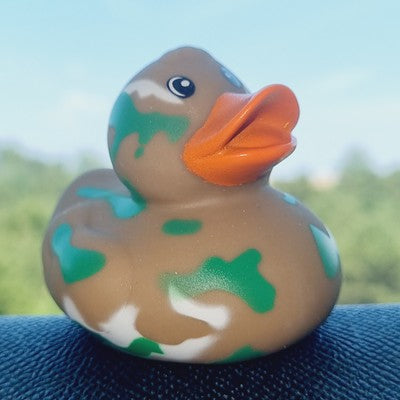 🟤🦆 Green & Brown Camo Rubber Duck Jeep Ducking 🛻 Jeep Wrangler Accessory