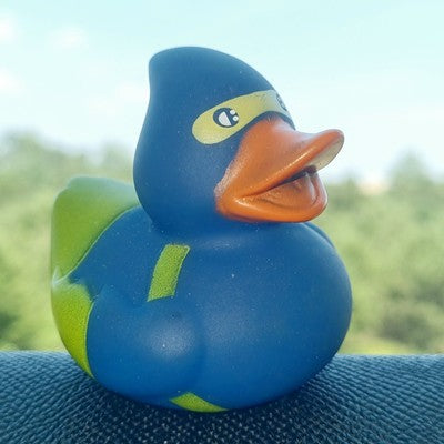 🔵🦆 Blue Superhero Rubber Duck Jeep Ducking 🛻 Jeep Wrangler Accessory