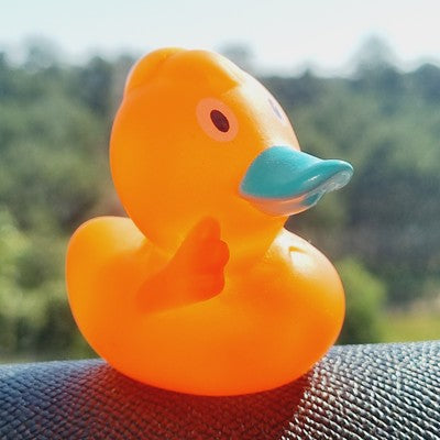🍊🦆 Bright Orange Rubber Duck Jeep Ducking 🛻 Jeep Wrangler Accessory